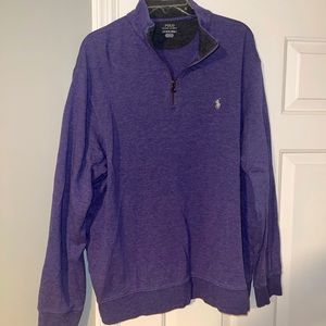 Purple Polo Quarterzip Sweater